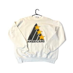 Tri-City Americans Vintage 1989-90 Hockey Crewneck White Sweatshirt RARE!